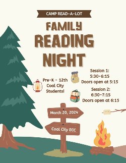 Family Reading Night is March 20